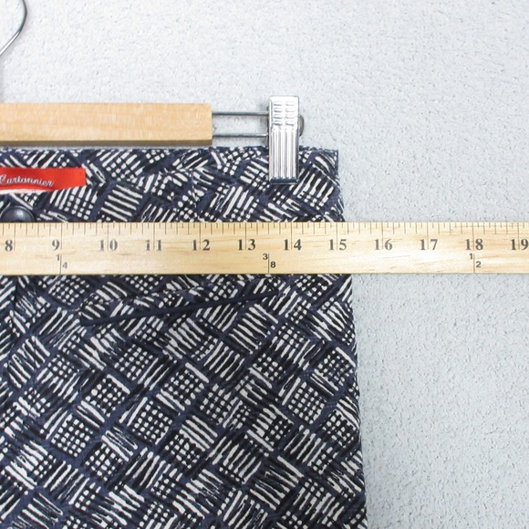 Anthropologie Cartonnier Charlie Ankle Pants Geometric Print Navy Blue 8 - Picture 3 of 9